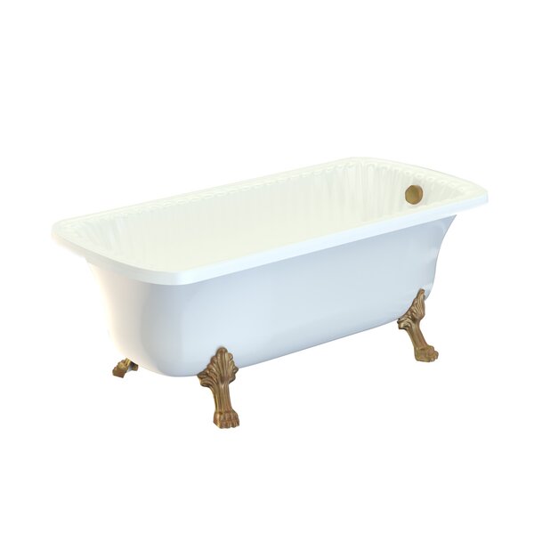 Ванна из искусственного камня Migliore Olivia Standard 26922 175x80 см, отдельностоящая, с ножками, со сливом-переливом бронза