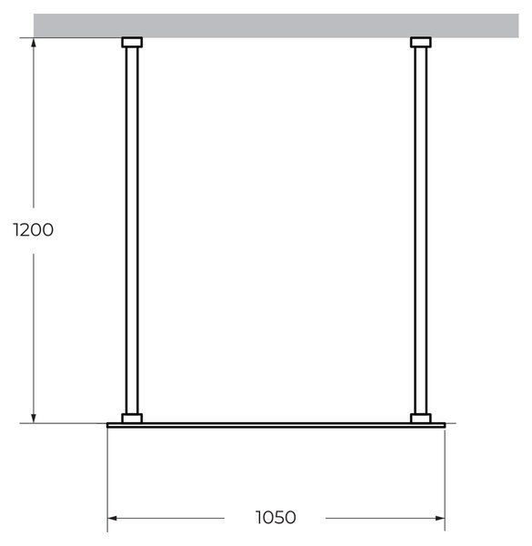 Душевая перегородка Cezares Cezares LIBERTA-L-2-105-120-C-Cr 105х195 см, стекло прозрачное