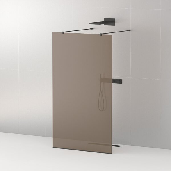 Душевая перегородка Cezares Cezares LIBERTA-L-2-120-120-BR-NERO 120х195 см, стекло тонированное