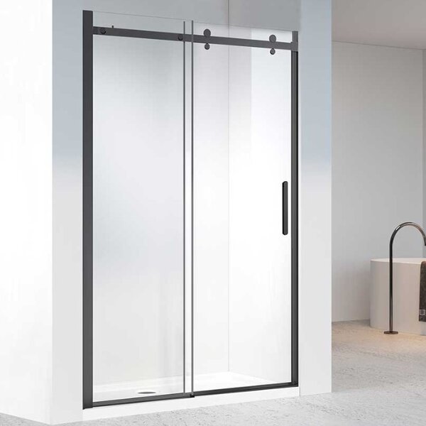 Душевая дверь Vincea Комо-Н (Como-N) VDS-4CN130CLB 130x195 см, профиль черный матовый. Размер регулировки 1290-1310 мм