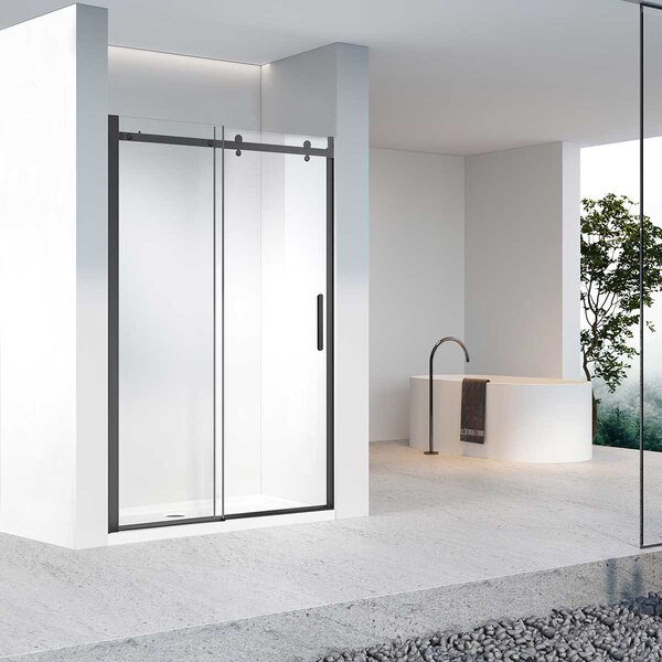 Душевая дверь Vincea Комо-Н (Como-N) VDS-4CN130CLB 130x195 см, профиль черный матовый. Размер регулировки 1290-1310 мм