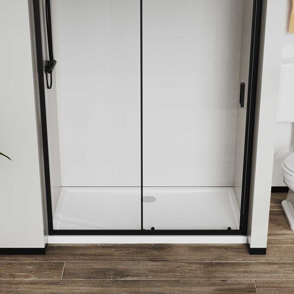 Душевая дверь Vincea Сити (City) VDS-5CT140CLB 140x195 см, профиль черный матовый. Размер регулировки 1370-1410 мм