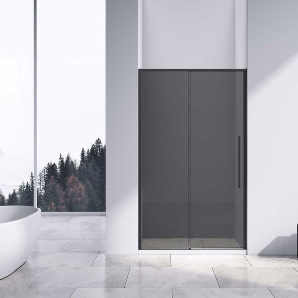 Душевая дверь Vincea Слим-Н (Slim-N) VDS-4SN140CGB 140x195 см, профиль черный матовый. Размер регулировки 1390-1400 мм