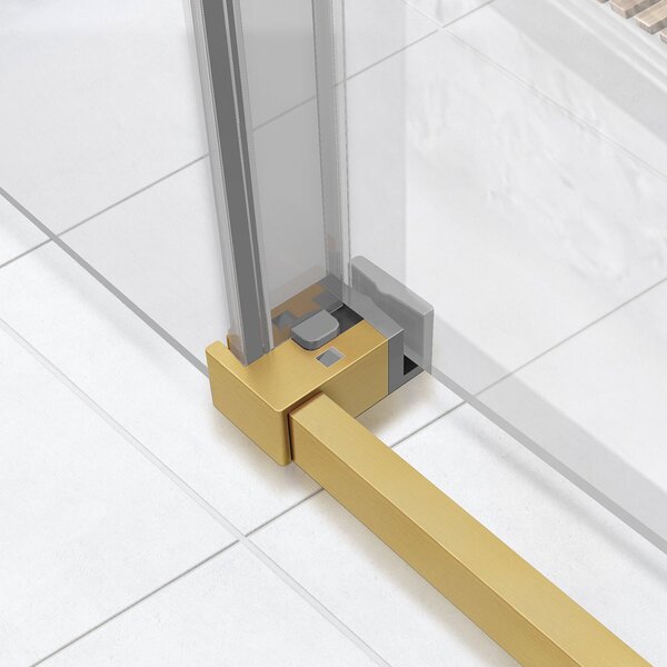 Душевая дверь Vincea Слим Софт (Slim Soft) VDS-1SS140CLG 140x200 см, профиль золото матовое. Размер регулировки 1380-1400 мм