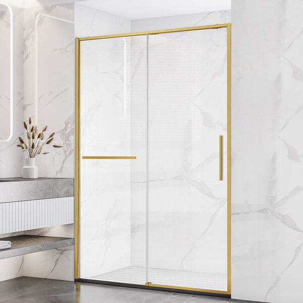 Душевая дверь Vincea Слим Софт (Slim Soft) VDS-1SS110CLG 110x200 см, профиль золото матовое. Размер регулировки 1080-1100 мм