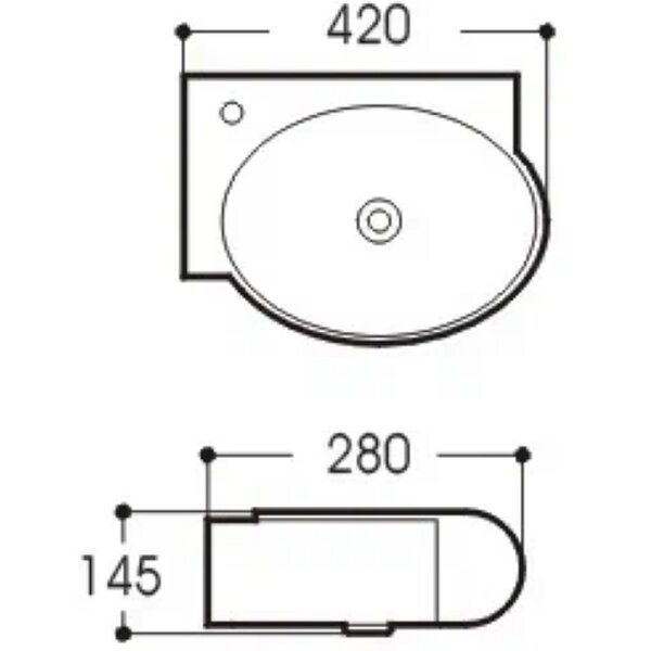 Раковина Aquatek 42 L AQ5303-00 420*280*145