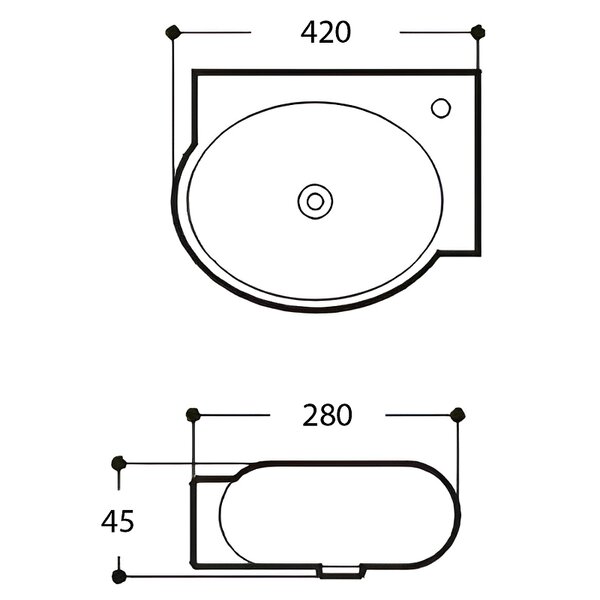 Раковина Aquatek 42 R AQ5304-00 420*280*145