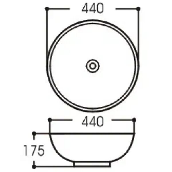 Раковина-чаша Aquatek 44 AQ5354-00 440*440*175
