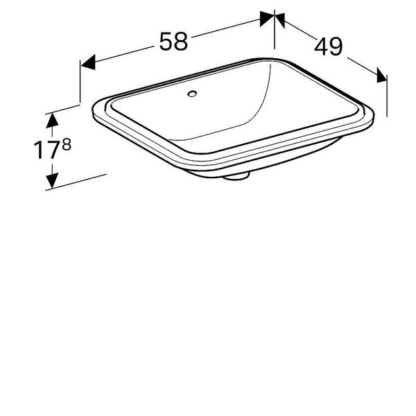 Раковина встраиваемая Geberit VariForm 58x49 500.764.01.2