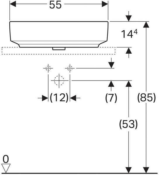 Раковина накладная Geberit VariForm 55x40 500.771.01.2