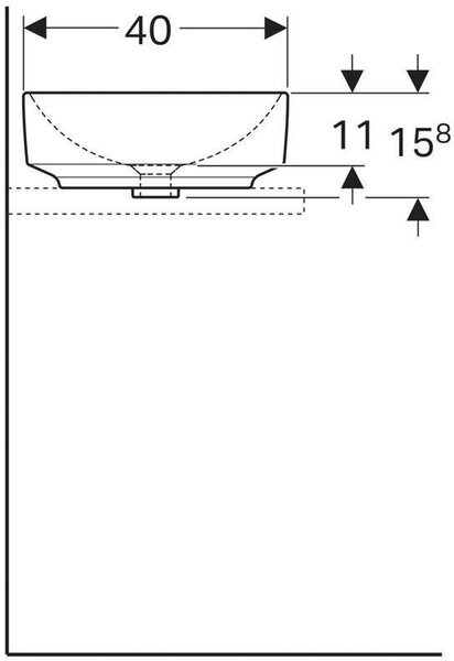 Раковина накладная Geberit VariForm 55x40 500.771.01.2