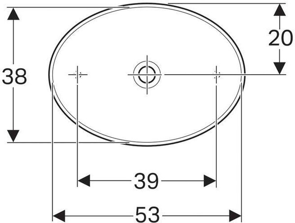 Раковина накладная Geberit VariForm 55x40 500.771.01.2