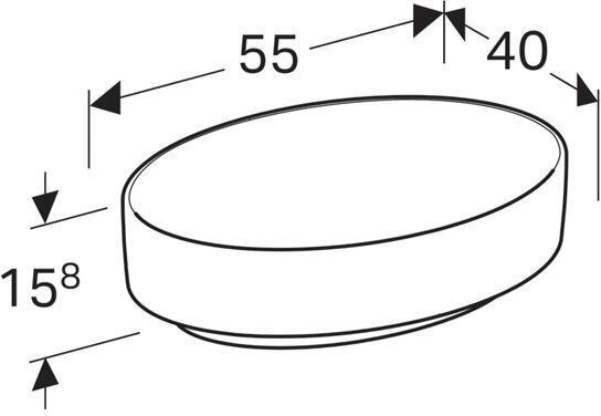 Раковина накладная Geberit VariForm 55x40 500.771.01.2