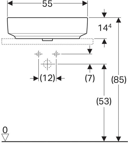 Раковина накладная Geberit VariForm 55x40 500.774.01.2