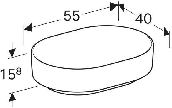 Раковина накладная Geberit VariForm 55x40 500.774.01.2
