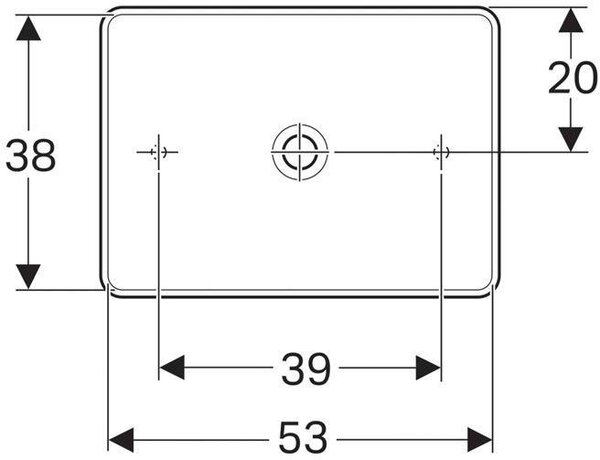 Раковина накладная Geberit VariForm 55x40 500.779.01.2