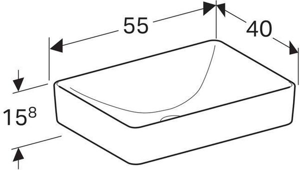 Раковина накладная Geberit VariForm 55x40 500.779.01.2