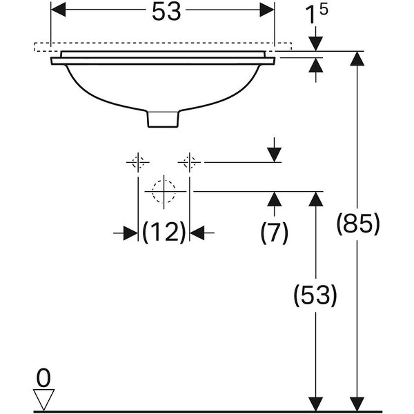 Раковина Geberit VariForm 53 500.760.01.2 53х44 см