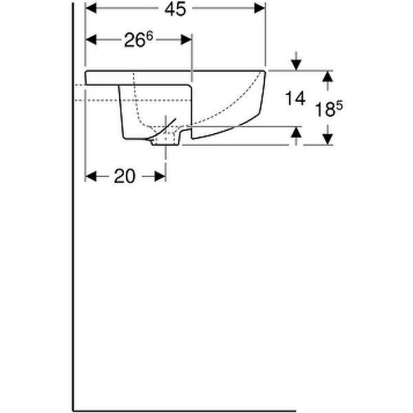 Раковина Geberit VariForm 55x45 500.681.01.1