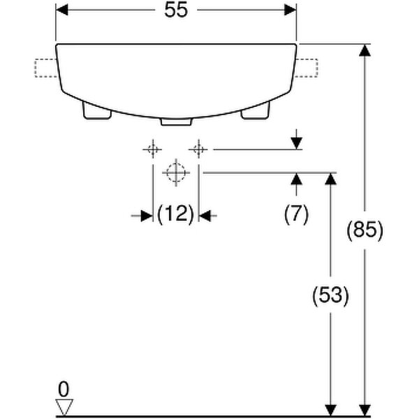 Раковина Geberit VariForm 55x45 500.681.01.1