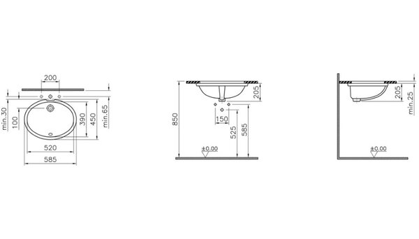 Раковина Vitra Arkitekt 6069B003-0012