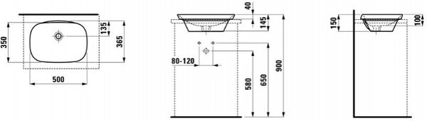 Раковина Laufen Ino 50x36 8.1730.2.000.109.1