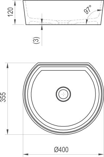 Раковина Ravak MOON 1C без перелива XJN01300001
