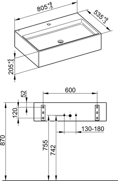Раковина Keuco 39062318001