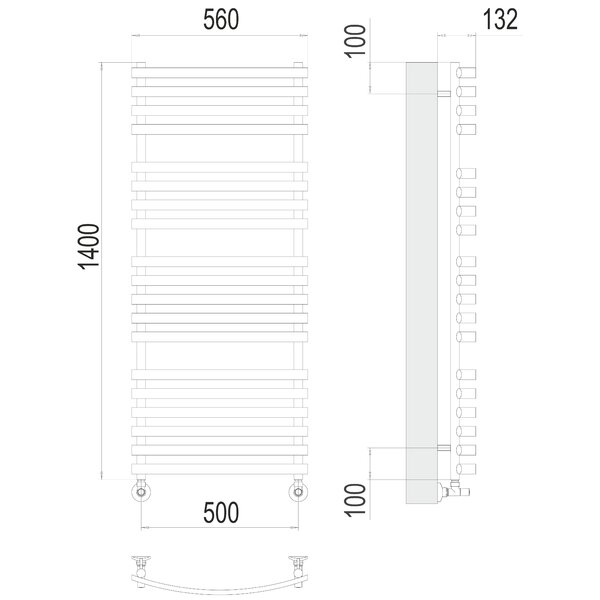 Полотенцесушитель TERMINUS Люкс Капри П19 500х1400 NEW
