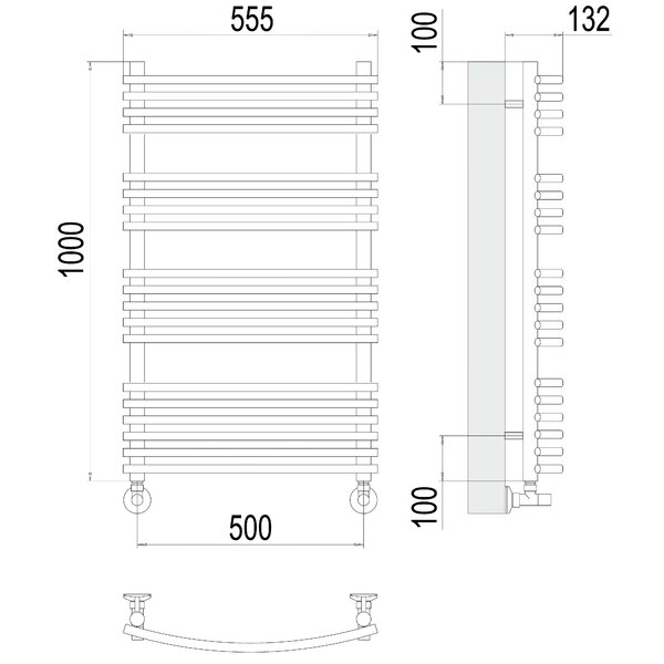 Полотенцесушитель TERMINUS Люкс Марио П19 500х1000 NEW