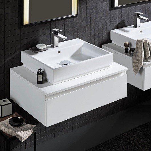 Раковина накладная Grohe 3947700H Cube Ceramic 60 см, альпин-белый