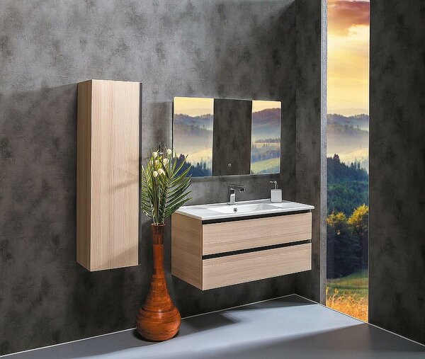 Шкаф пенал Boheme Armadi Art Capolda 35 849-120-LW подвесной Light wood