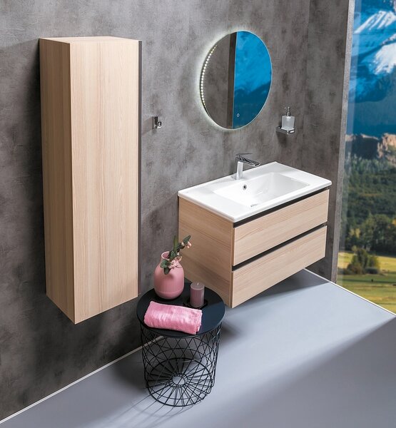 Шкаф пенал Boheme Armadi Art Capolda 35 849-120-LW подвесной Light wood