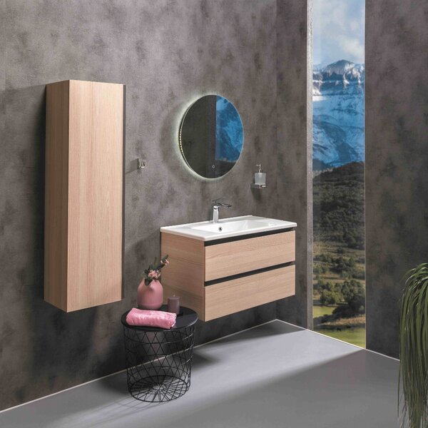 Тумба под раковину Boheme Armadi Art Capolda 85 849-085-LW подвесная Light Wood