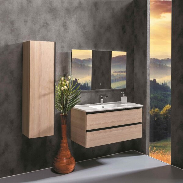 Тумба под раковину Boheme Armadi Art Capolda 100 849-100-LW подвесная Light Wood