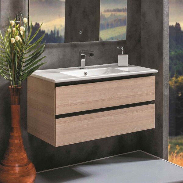 Тумба под раковину Boheme Armadi Art Capolda 100 849-100-LW подвесная Light Wood