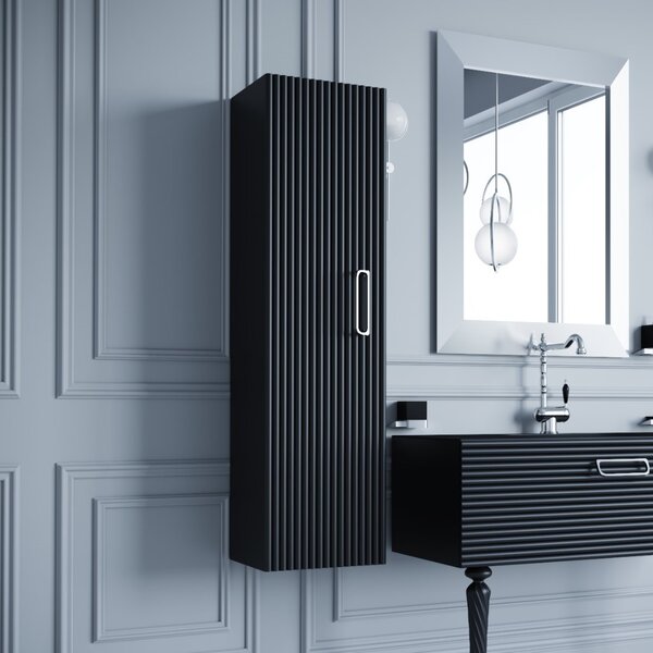 Шкаф пенал Boheme Armadi Art Vallessi Avantgarde Linea 845-BCR подвесной Черный Хром