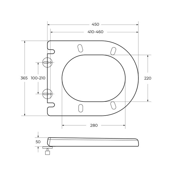 BB051-2SC	Сиденье дюропласт Cezares, soft close, металлическое крепление