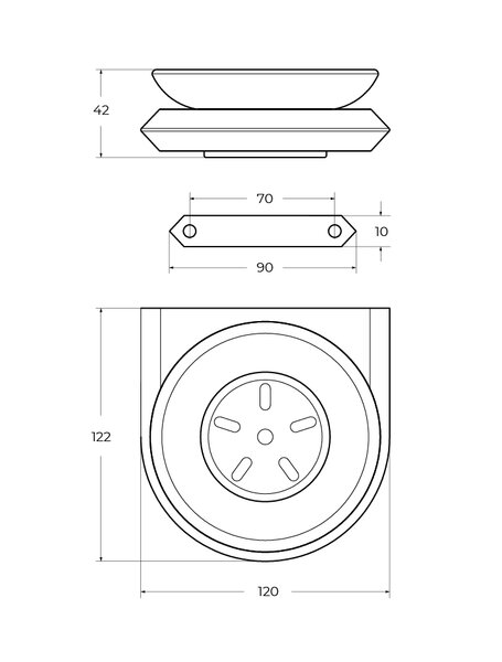 Мыльница подвесная CEZARES LINER-SODS-01 Хром