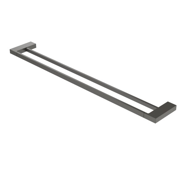 Полотенцедержатель двойной CEZARES SLIDER-THD-80-GM Оружейная сталь