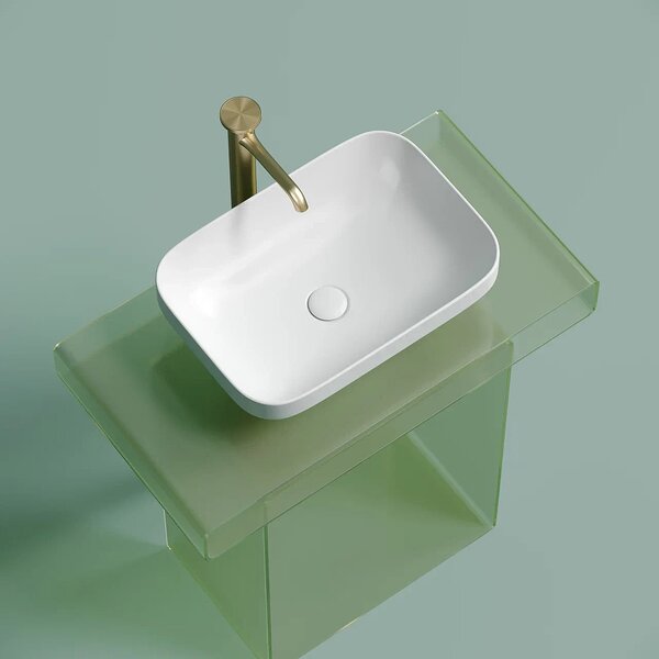 Раковина Ceramicanova прямоугольная (цвет Белый Матовый) Element 500*359*145мм