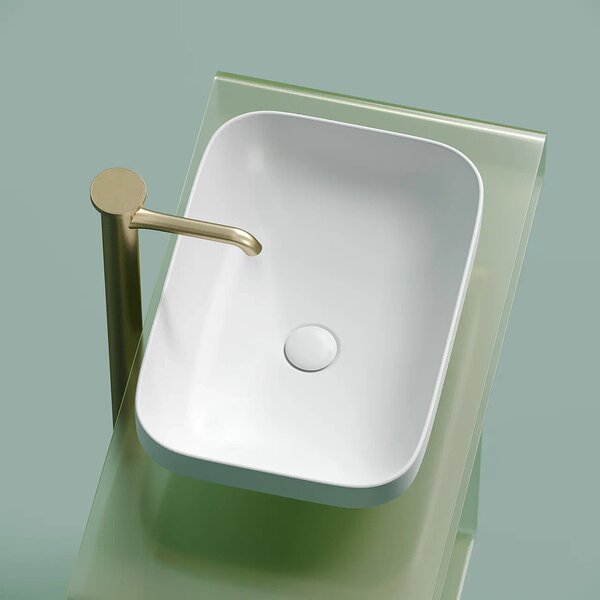Раковина Ceramicanova прямоугольная (цвет Белый Матовый) Element 500*359*145мм