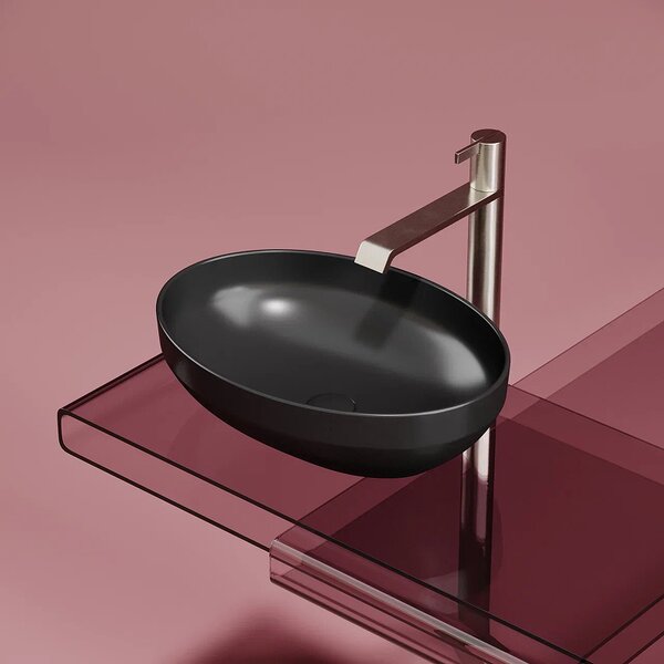 Раковина Ceramicanova овальная (цвет Черный Матовый) Element 502*363*145мм