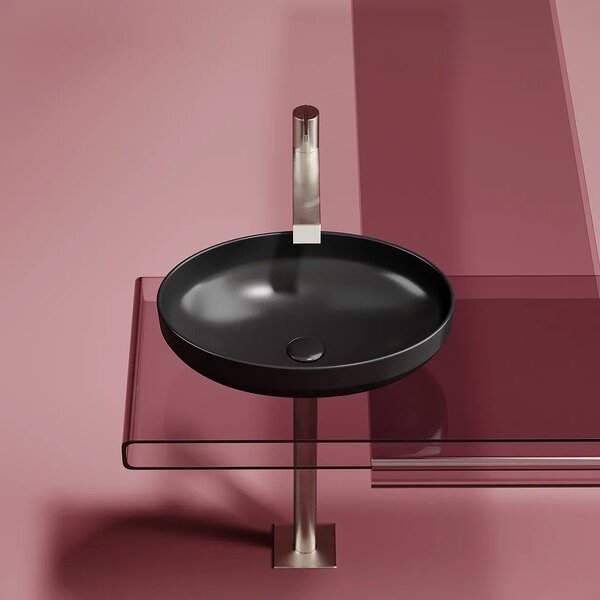 Раковина Ceramicanova овальная (цвет Черный Матовый) Element 502*363*145мм