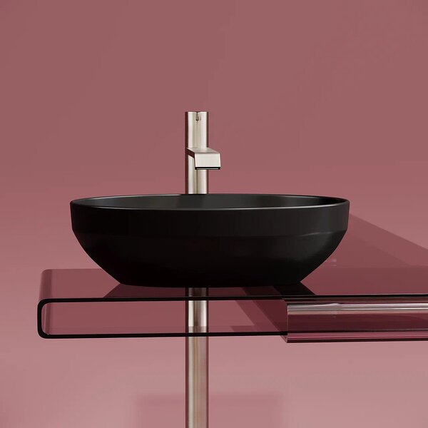 Раковина Ceramicanova овальная (цвет Черный Матовый) Element 502*363*145мм