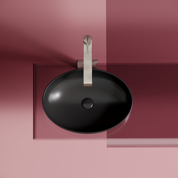 Раковина Ceramicanova овальная (цвет Черный Матовый) Element 502*363*145мм