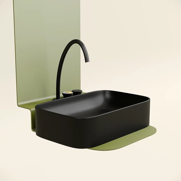 Раковина Ceramicanova прямоугольная (цвет Черный Матовый) Element 605*380*122мм