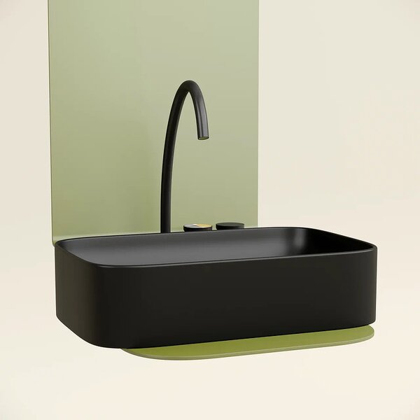 Раковина Ceramicanova прямоугольная (цвет Черный Матовый) Element 605*380*122мм
