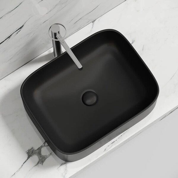 Раковина Ceramicanova прямоугольная (цвет Черный Матовый) Element 505*380*150мм