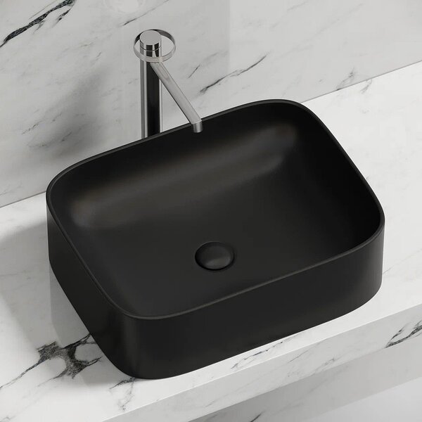 Раковина Ceramicanova прямоугольная (цвет Черный Матовый) Element 505*380*150мм